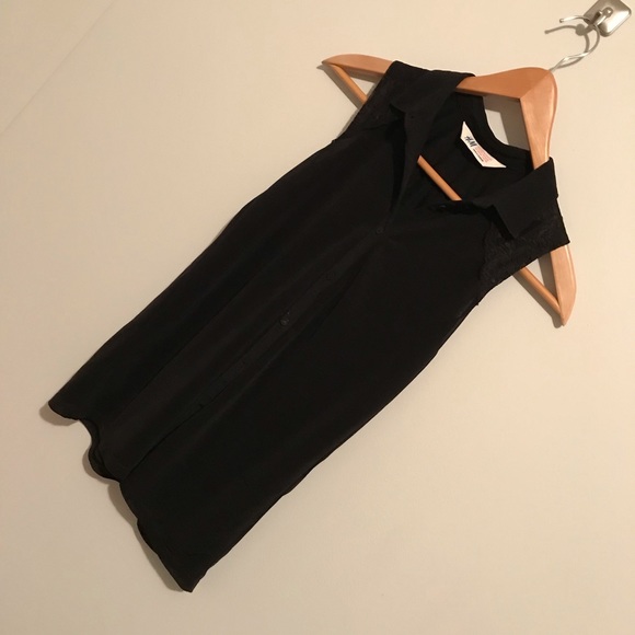 (SOLD) H & M Girls Black Sheer Button Down Top 8 - Picture 3 of 6